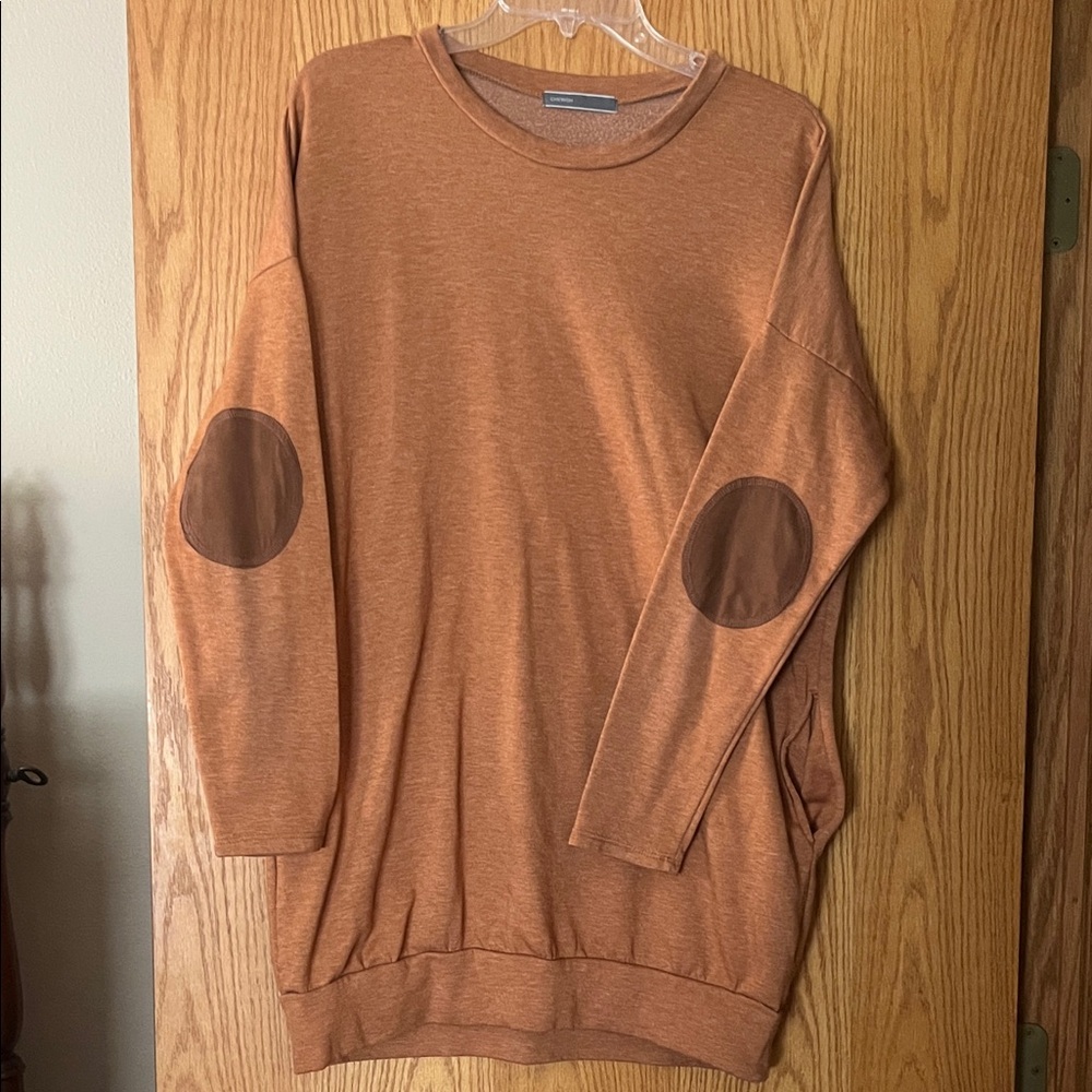 Long Sleeve Sweatshirt with Elbow Patches
